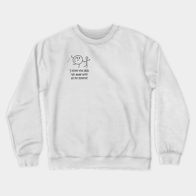 Dish Away Spoon Pocket Crewneck Sweatshirt by PelicanAndWolf